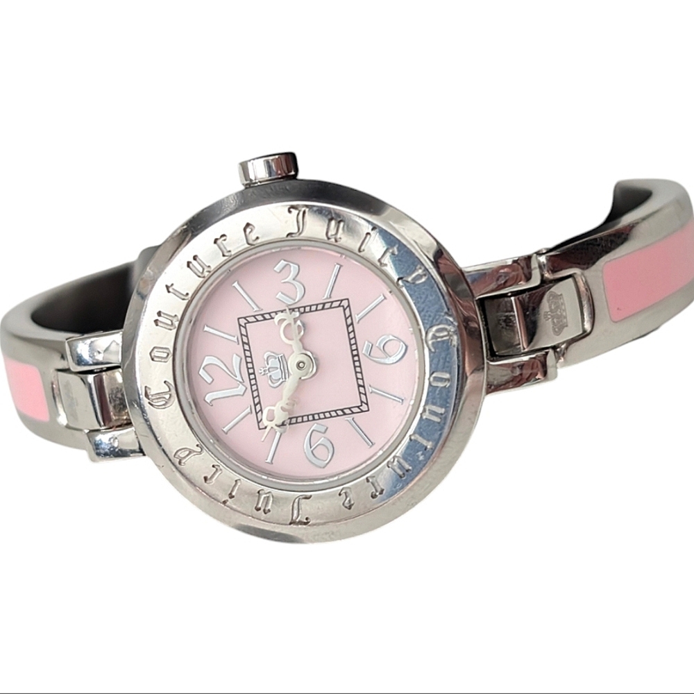 Vtg Juicy Couture pink and silver wristwatch Y2K - Picture 2 of 7